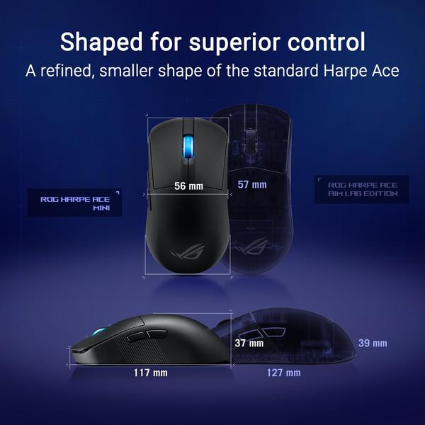 Imagem de Mouse para jogos ASUS ROG Harpe Ace Mini Wireless 49g preto