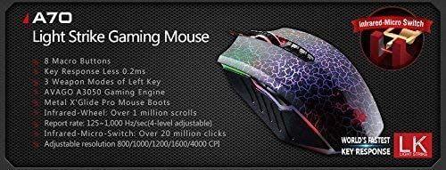 Imagem de Mouse para jogos Bloody Optical Light Strike Switch A70 8000DPI