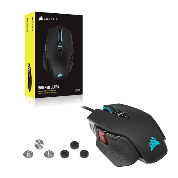 Imagem de Mouse para jogos Corsair M65 RGB Ultra Tunable 26.000 DPI preto