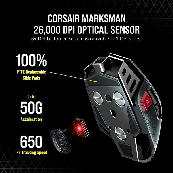 Imagem de Mouse para jogos Corsair M65 RGB Ultra Wireless Preto