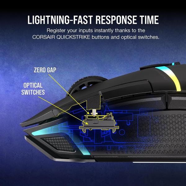 Imagem de Mouse para jogos Corsair NIGHTSABRE RGB Wireless 26.000 DPI