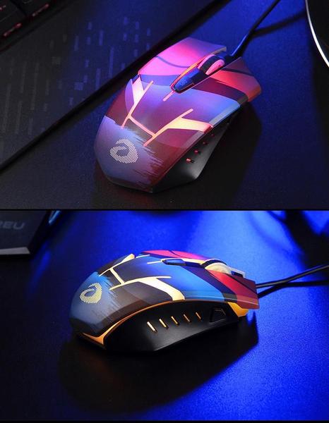 Imagem de Mouse para jogos DAREU EM915 de quatro velocidades dpi óptico vermelho