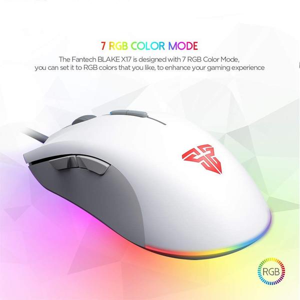 Mouse para jogos FANTECH Blake X17 Advanced Wired 10.000 DPI RGB Imagem de Mouse para jogos FANTECH Blake X17 Advanced Wired 10.000 DPI RGB