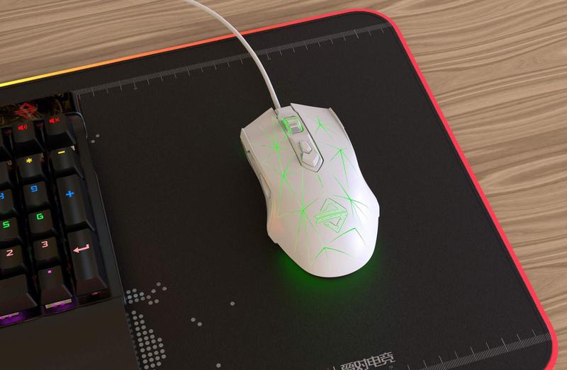 Imagem de Mouse para jogos FIRSTBLOOD ONLY GAME AJ52 Watcher RGB Star White