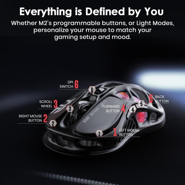 Imagem de Mouse para jogos GravaStar Mercury M2 26.000 DPI - 79g - Preto