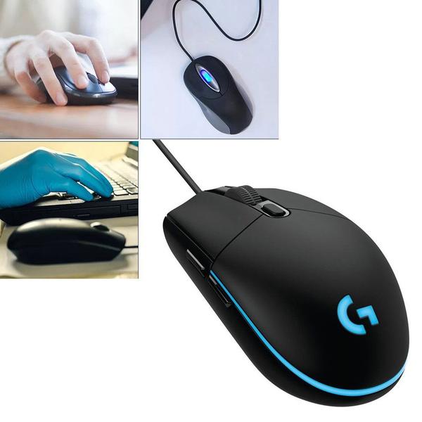 Imagem de Mouse para jogos Optical Glow com botões laterais 200-8000dpi