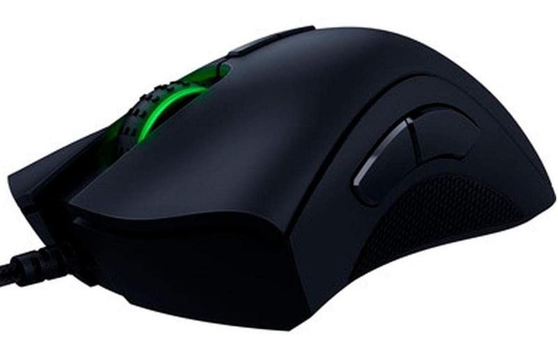 Imagem de Mouse para jogos Razer DeathAdder Elite: sensor óptico de 16.000 DPI - Iluminação Chroma RGB - 7 botões programáveis - Interruptores mecânicos - Punhos laterais de borracha - Preto fosco