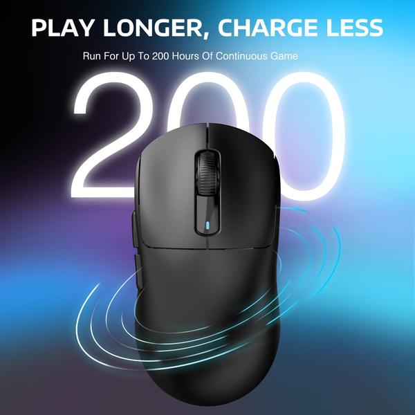 Mouse para jogos sem fio ATTACK SHARK X3 26K DPI 200h Bateria - MANBASNAKE Imagem de Mouse para jogos sem fio ATTACK SHARK X3 26K DPI 200h Bateria