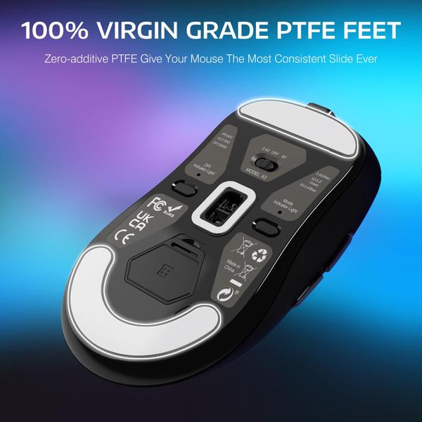 Mouse para jogos sem fio ATTACK SHARK X3 26K DPI 200h Bateria - MANBASNAKE Imagem de Mouse para jogos sem fio ATTACK SHARK X3 26K DPI 200h Bateria