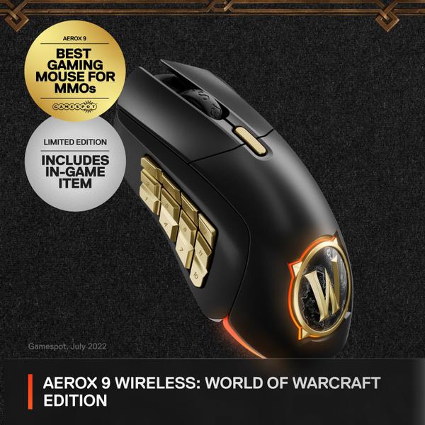 Imagem de Mouse para jogos SteelSeries Aerox 9 Wireless WoW Edition