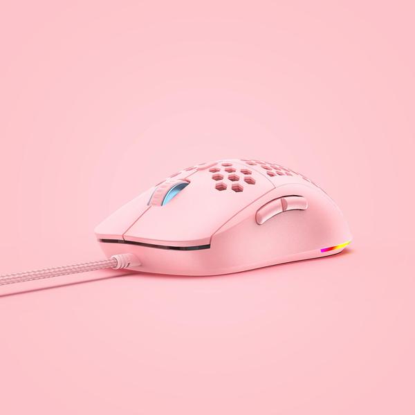 Imagem de Mouse para jogos TMKB Falcon M1SE Ultralight 12800DPI RGB Rosa