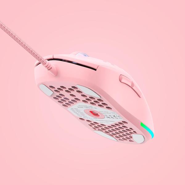 Imagem de Mouse para jogos TMKB Falcon M1SE Ultralight 12800DPI RGB Rosa