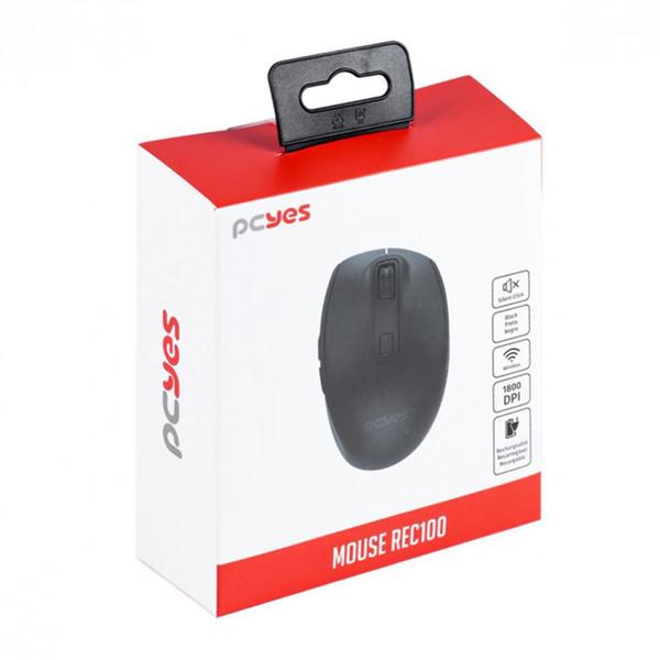 Imagem de Mouse REC100 Sem Fio 300MA MultDevice SILENT PMRWMDSCB Preto - PCYES