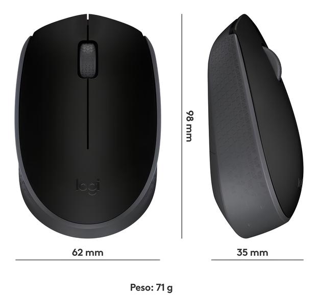 Imagem de Mouse s/fio logitech m170 nano preto 910-004940