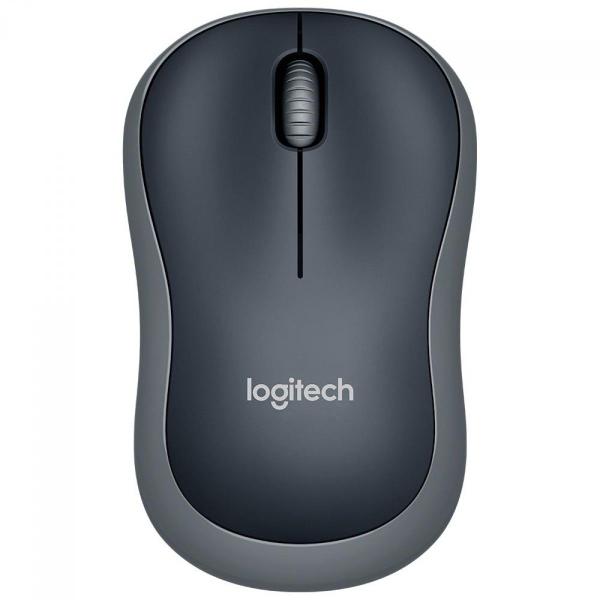 Imagem de Mouse S/Fio Logitech M185 com Design Ambidestro, USB, Preto 