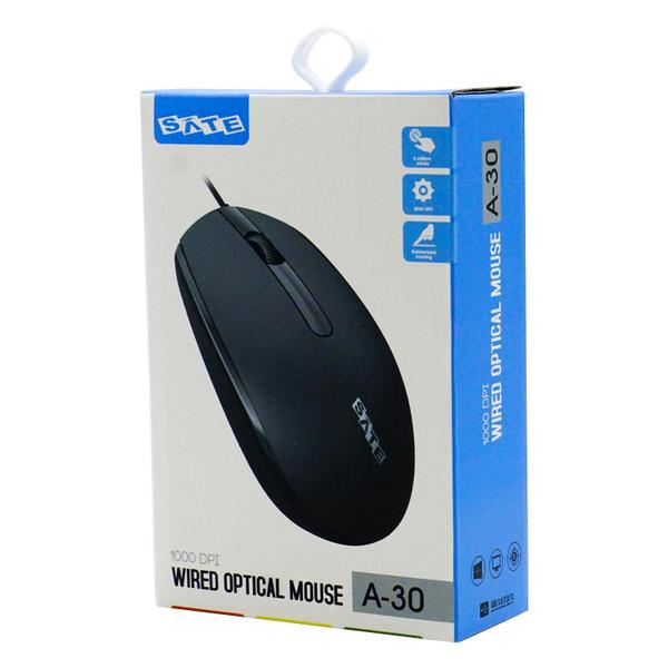 Imagem de Mouse Satellite A-30 Optico 3D / USB - Preto