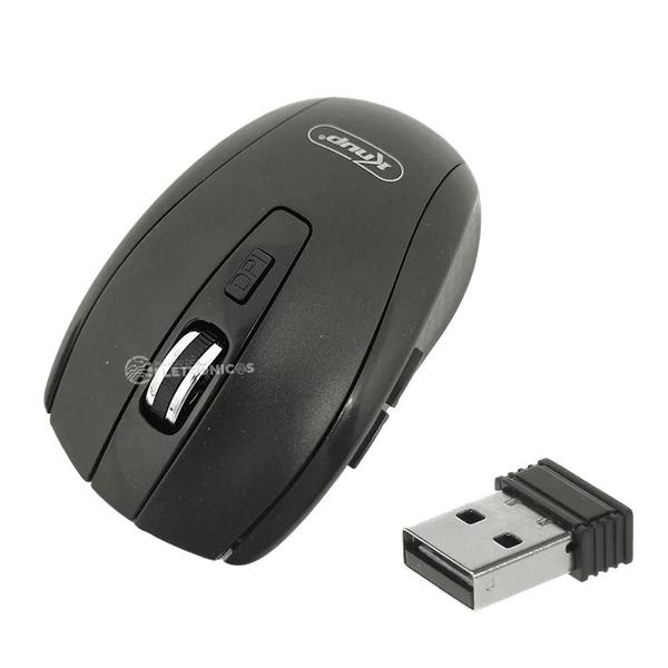 Imagem de Mouse Sem Fio 10 Metros Usb Óptico Trabalho Possui 6 Botões KPMU403PR