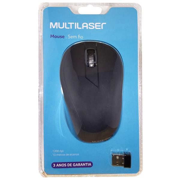 Imagem de Mouse Sem Fio 1200dpi 2.4ghz Alcance 10mts Ótico Usb Mo212