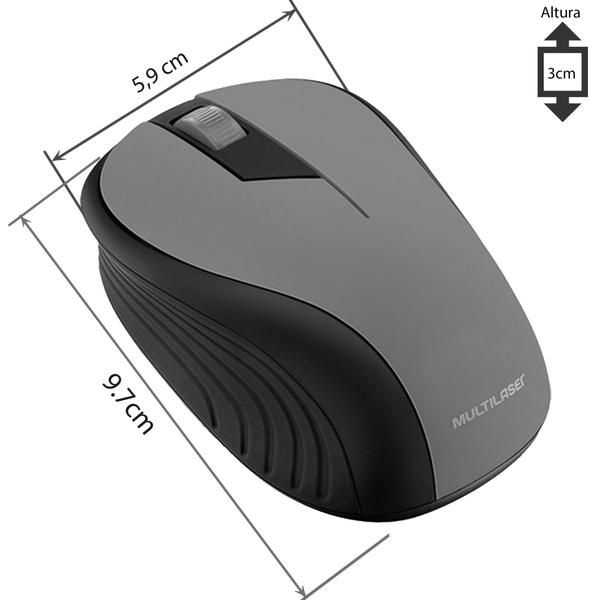 Imagem de Mouse Sem Fio 1200dpi 2.4ghz Alcance 10mts Ótico Usb Mo212