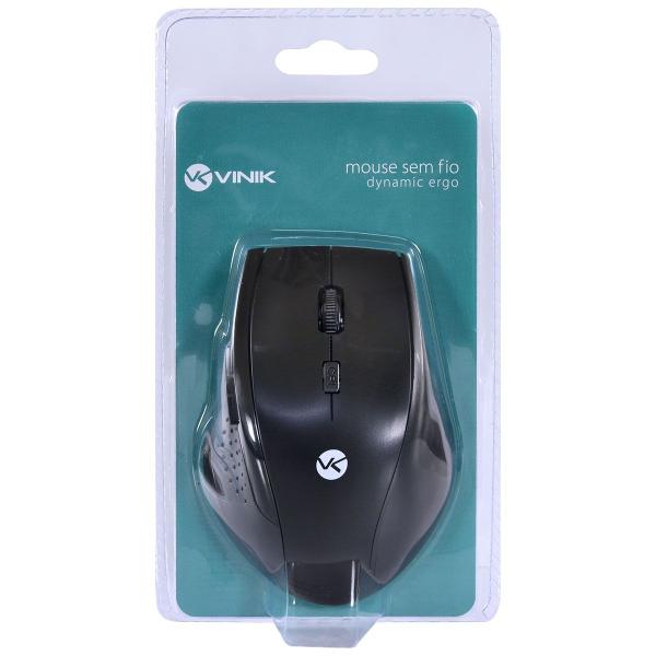 Imagem de Mouse Sem Fio 2.4 Ghz 1200 Dpi Dynamic Ergo Preto Usb - Dm110