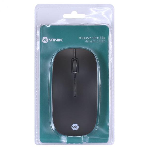 Imagem de Mouse Sem Fio 2.4 GHZ 1200 DPI Dynamic Flat Preto USB - DM100