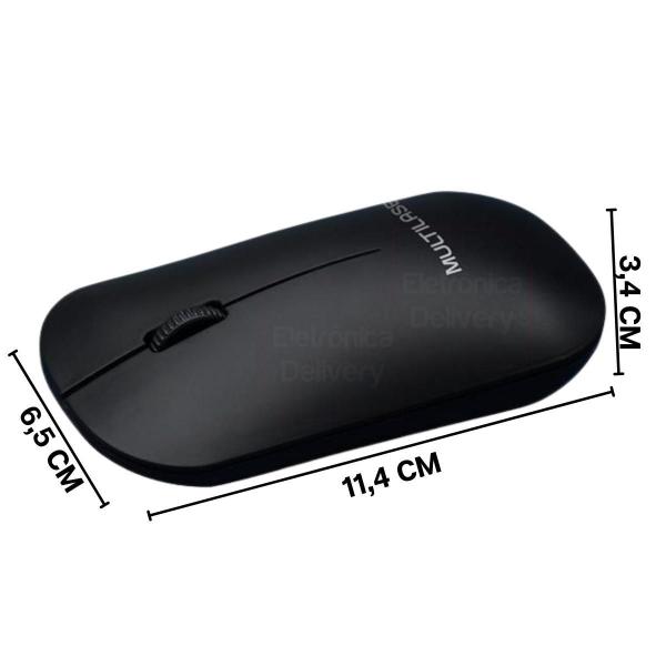 Imagem de Mouse Sem Fio 2.4 Ghz 1200 Dpi Preto Usb Power Save - Mo307