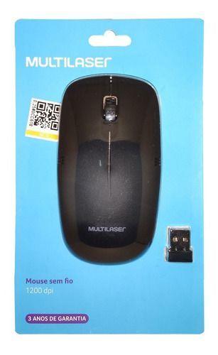 Imagem de Mouse Sem Fio 2.4ghz 1200dpi Alcance 6mts Mo285 Multilaser