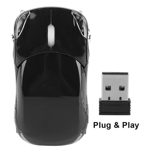 Imagem de Mouse sem fio ASHATA Car Shape 1600DPI para PC, laptop e tablet