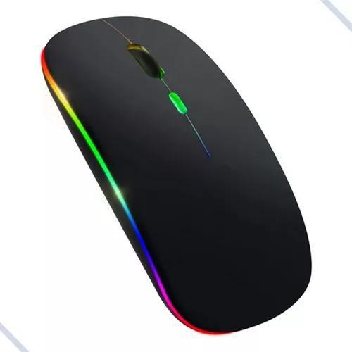 Imagem de Mouse Sem Fio Blueooth Recarregável Led 2.4GHZ