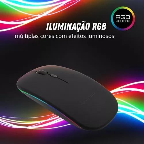 Imagem de Mouse Sem Fio Bluetooth E-1200 Pro 2.4ghz Led Rgb