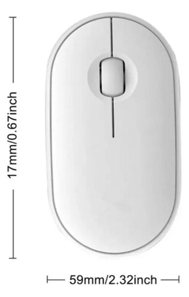 Imagem de Mouse Sem Fio Bluetooth Para Tablet Lenovo M9 Cor Branco