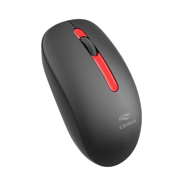 Imagem de Mouse Sem Fio C3Tech M-W15RBK Ergonomia e Alta Precisão 1200 DPI