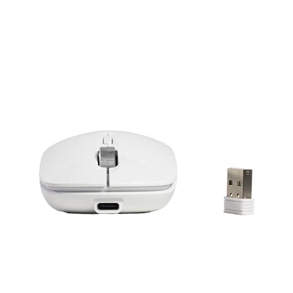 Imagem de Mouse Sem Fio C3Tech M-W80WH, 1600 DPI, 4 Botões, Branco