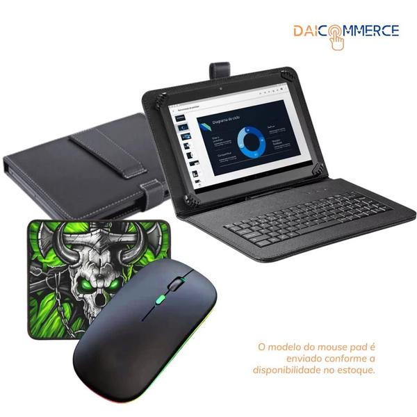 Imagem de Mouse sem fio + Capa com teclado p/ tablet de 7 a 8.7 Polegadas