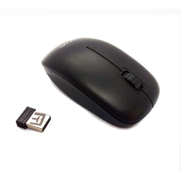 Imagem de Mouse Sem Fio Com Pilha Alcance de 10 Metros MS-S22 Preto - Exbom