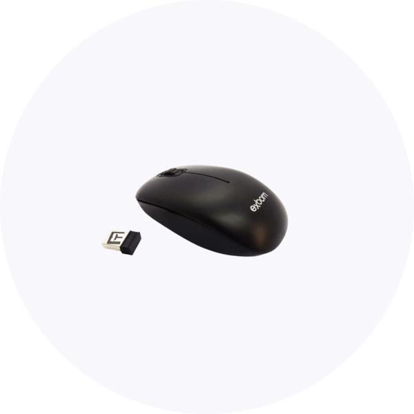 Imagem de Mouse sem Fio Exbom MS-S22 c/ Alcance de 10 Metros