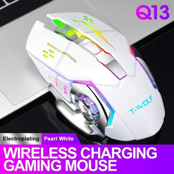 Imagem de Mouse Sem Fio Gamer Recarregavel Gamer Usb  2400 Dpi OptIco