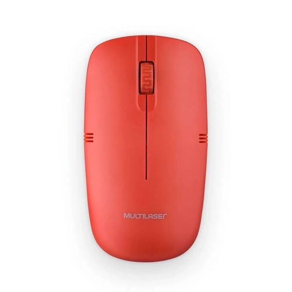 Imagem de Mouse Sem Fio Lite 2.4GHZ 1200 DPI USB Vermelho Multilaser - MO289