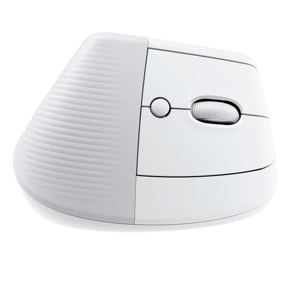 Imagem de Mouse Sem Fio Logitech Lift, 4000 DPI, 6 Botões, Bluetooth, Ergonômico, USB, Branco - 910-006469