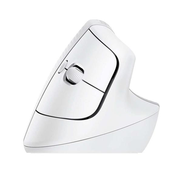 Imagem de Mouse Sem Fio Logitech Lift, 4000 DPI, 6 Botões, Bluetooth, Ergonômico, USB, Branco - 910-006469