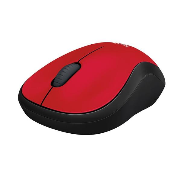 Imagem de Mouse sem fio Logitech M185 com Design Ambidestro Compacto, Conexão USB e Pilha Inclusa, Vermelho - 910-003635