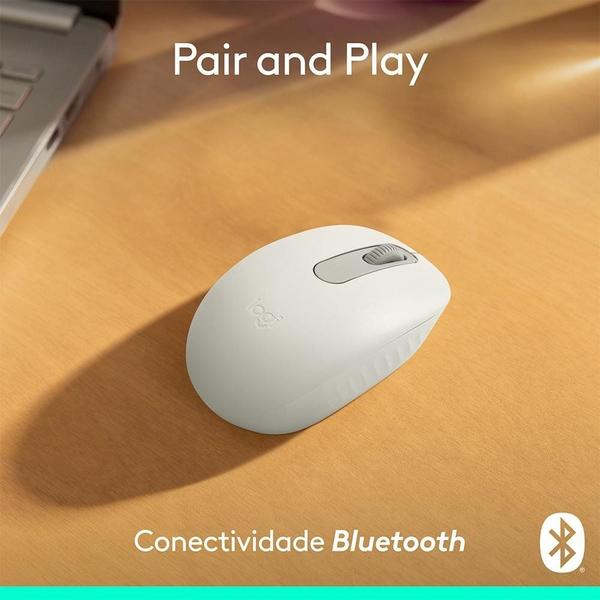 Imagem de Mouse Sem Fio Logitech M196, Ambidestro Compacto, Bluetooth, Compatível com PC e Mac, Branco - 910-007457