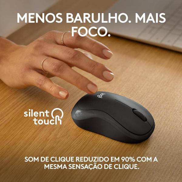 Imagem de Mouse Sem Fio Logitech M240 Silent Bluetooth - Preto