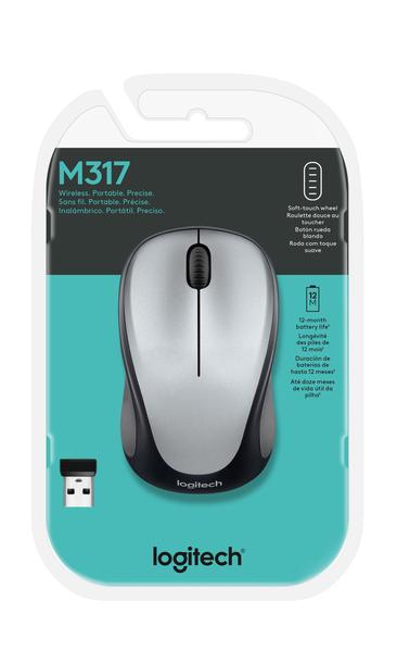 Imagem de Mouse sem fio Logitech M317 2,4 GHz 1000 DPI com bateria de 12 meses