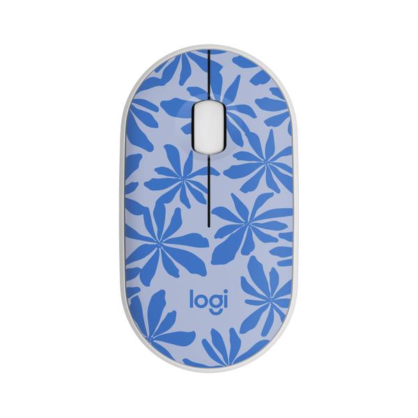 Imagem de Mouse sem fio Logitech M340 Edição Limitada Azul Floral