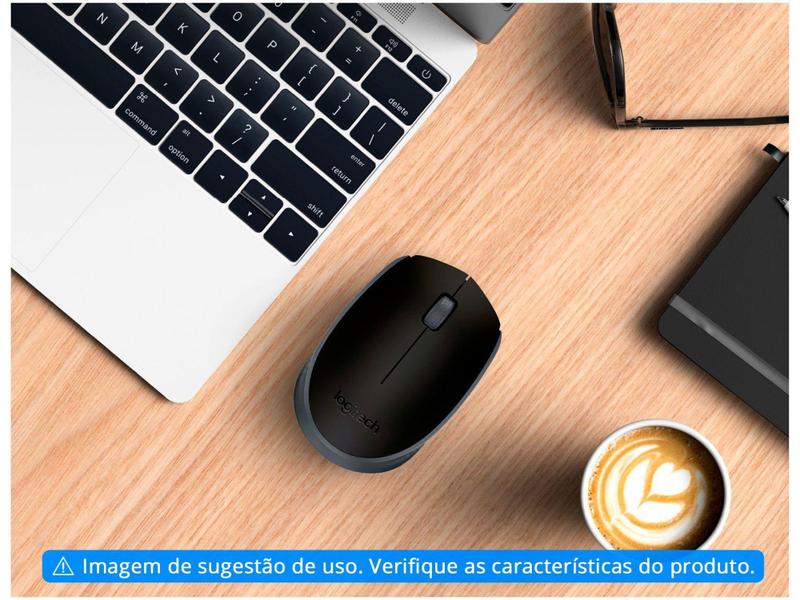 Imagem de Mouse sem Fio Logitech Óptico 1000DPI 3 Botões - M170 Preto