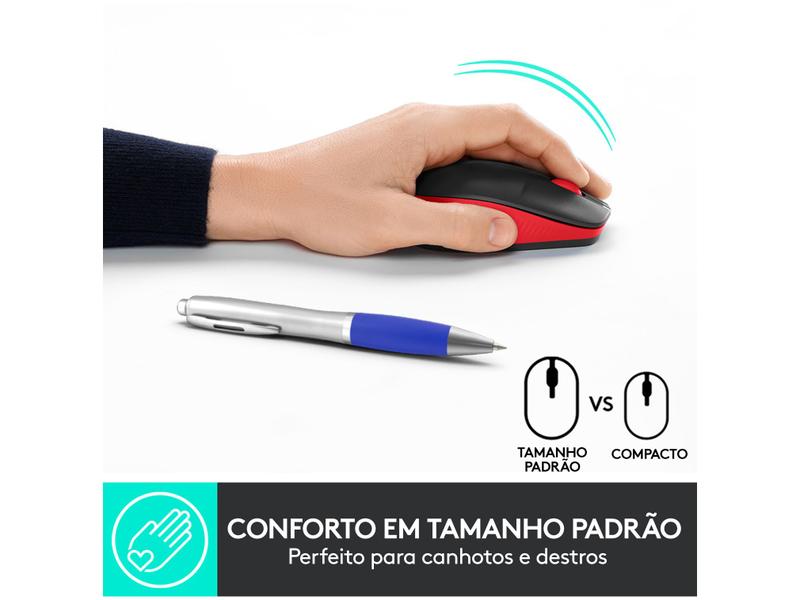 Imagem de Mouse sem Fio Logitech Óptico 1000DPI 3 Botões