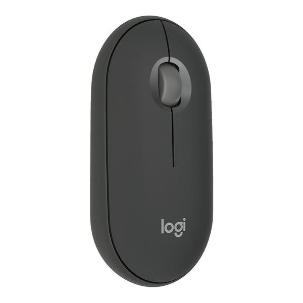 Imagem de Mouse Sem Fio Logitech Pebble 2 M350s, USB Logi Bolt ou Bluetooth e Pilha Inclusa, com Clique Silencioso, Grafite - 910-007049