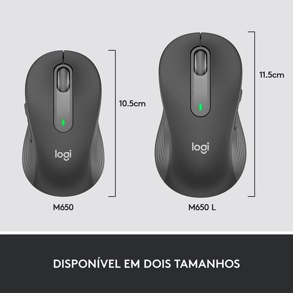 Imagem de Mouse Sem Fio Logitech Signature M650 2000DPI USB 910-006250