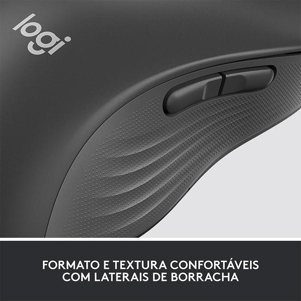 Imagem de Mouse Sem Fio Logitech Signature M650 L Esquerdo, 2000 DPI, para Canhotos, Bluetooth, USB, Grafite - 910-006234